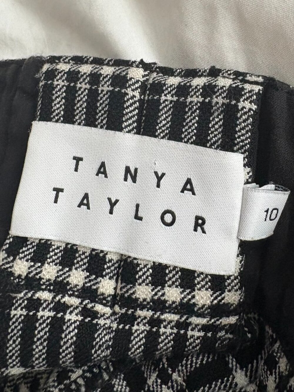 Tanya Taylor Sawyer Pant Black Plaid Size 10 - Picture 5 of 6